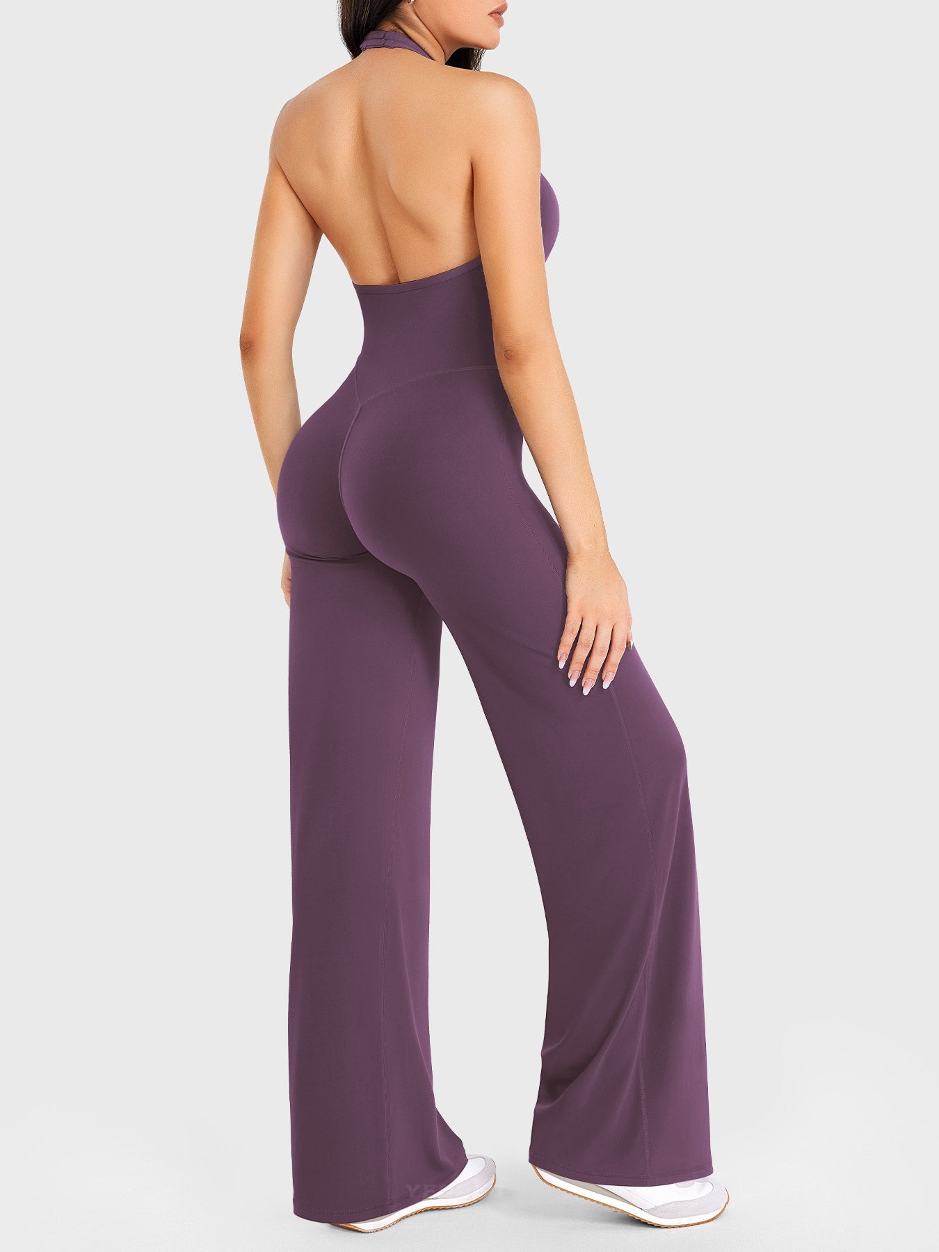 Rise & Vell Cathylie Halter Yaka Düz Paça Tulum