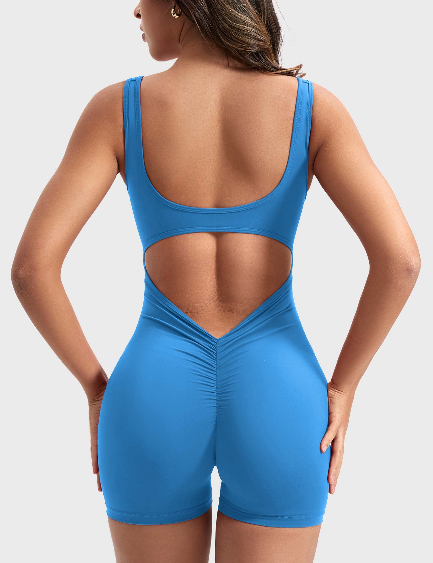 Rise & Vell Lizvette V Sırt Kısa Tulum