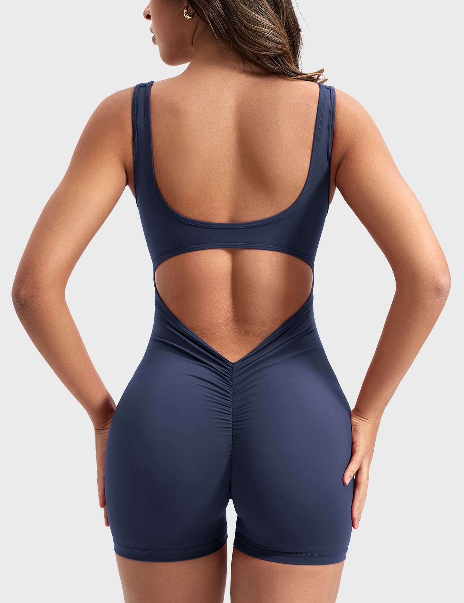 Rise & Vell Lizvette V Sırt Kısa Tulum