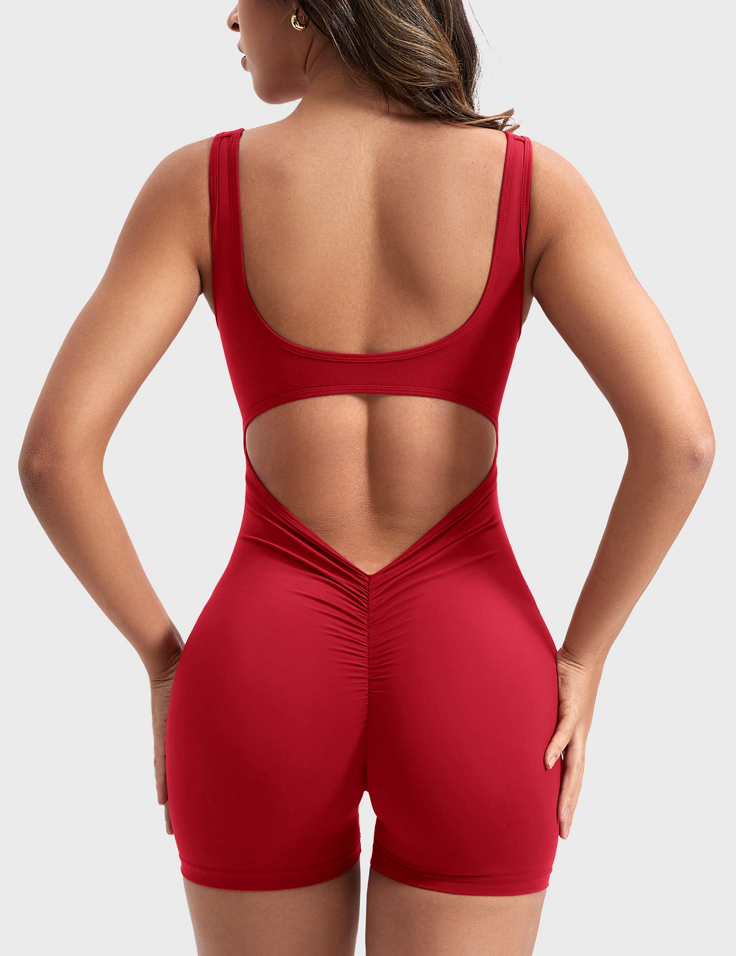 Rise & Vell Lizvette V Sırt Kısa Tulum