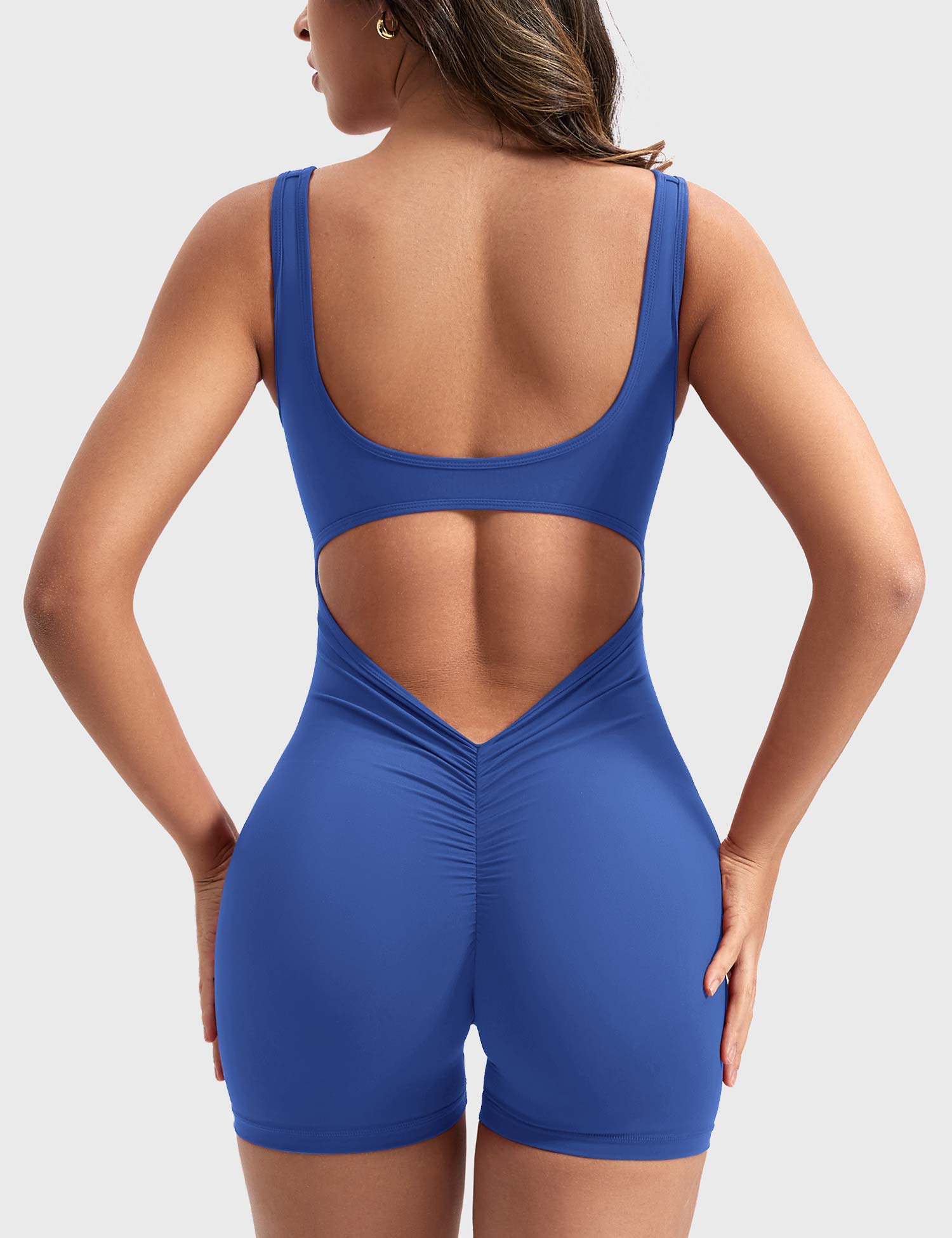Rise & Vell Lizvette V Sırt Kısa Tulum
