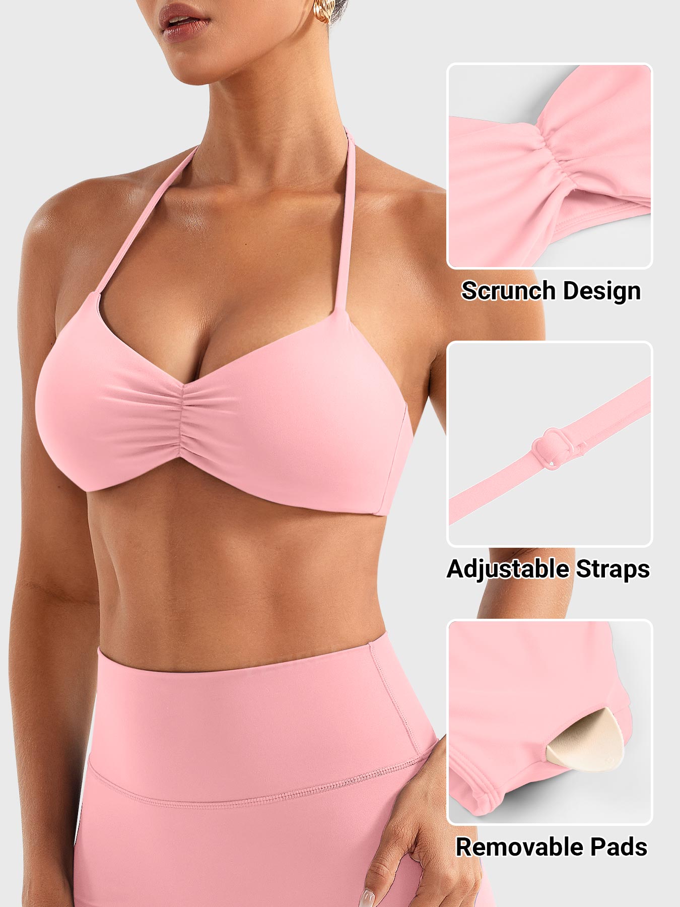 Rise & Vell Amiey Halter Yaka Sporcu Sütyeni