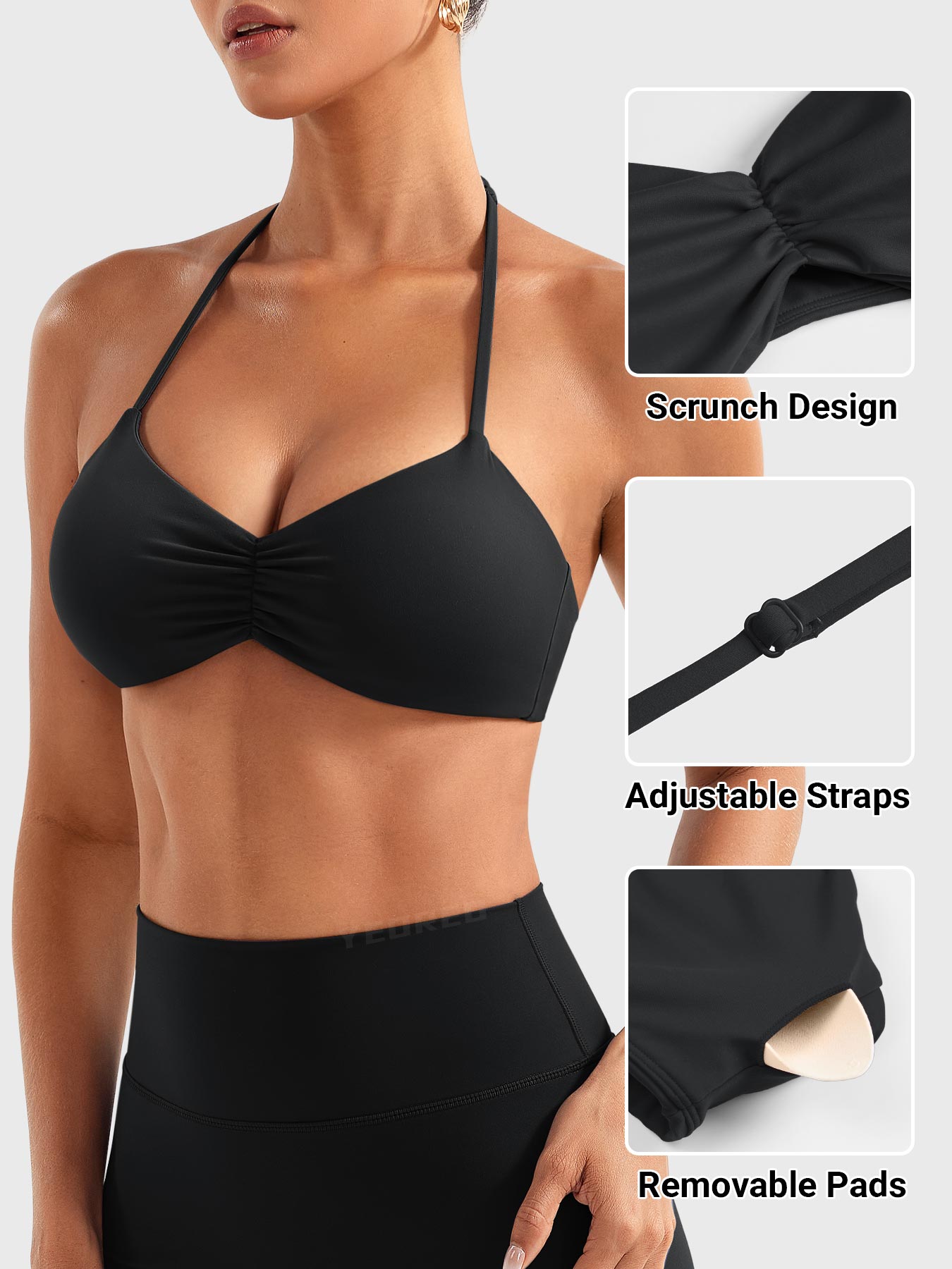 Rise & Vell Amiey Halter Yaka Sporcu Sütyeni