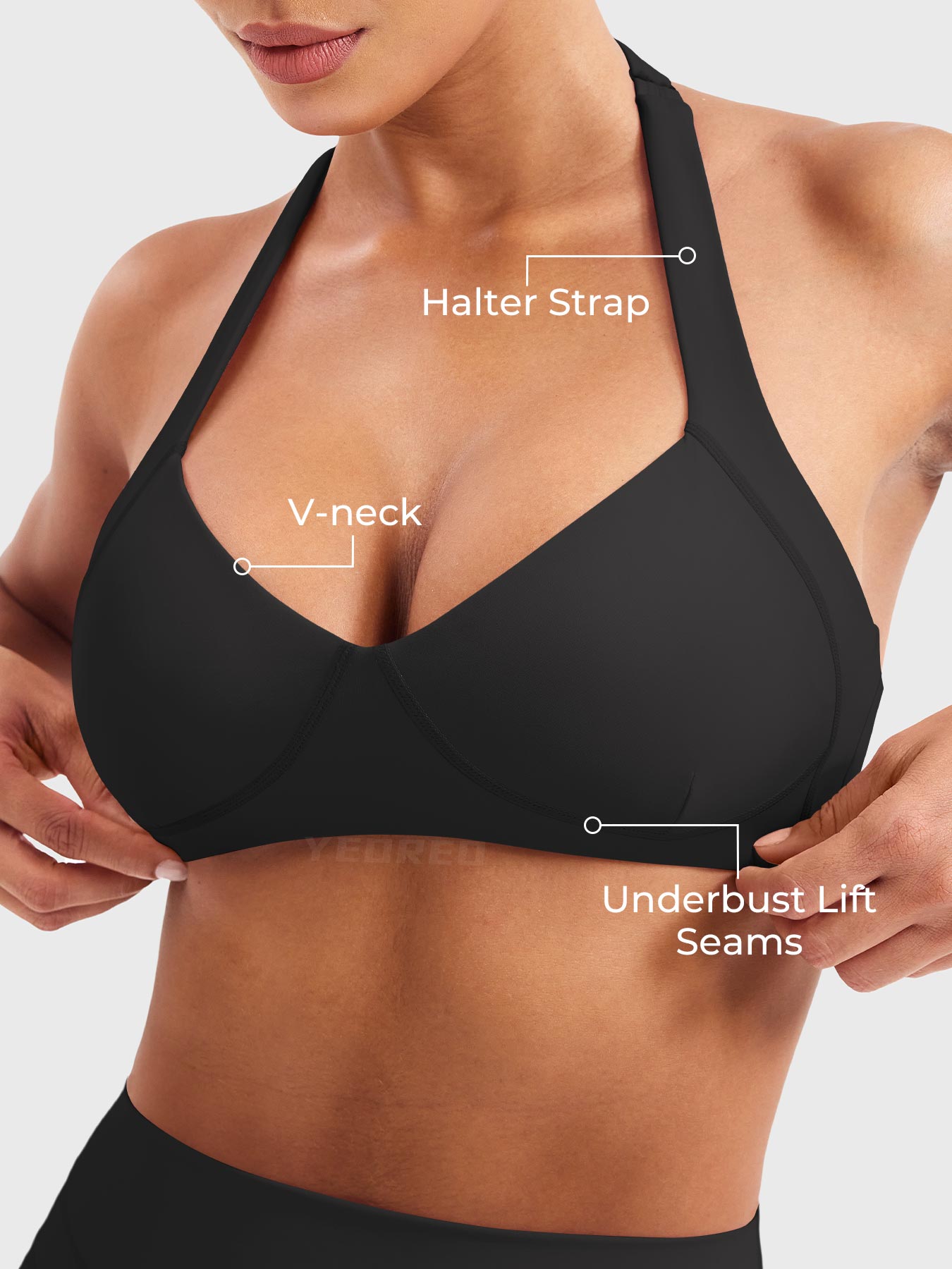 Rise & Vell Andrine Kontur Halter Sporcu Sütyeni
