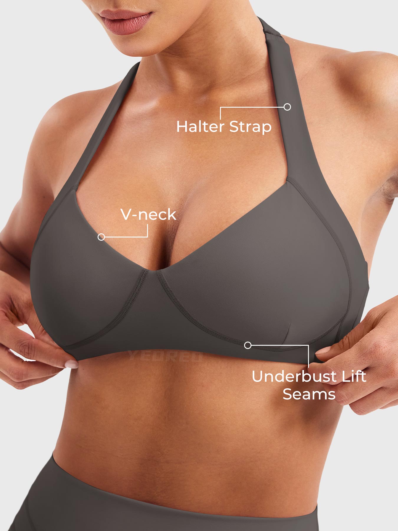 Rise & Vell Andrine Kontur Halter Sporcu Sütyeni