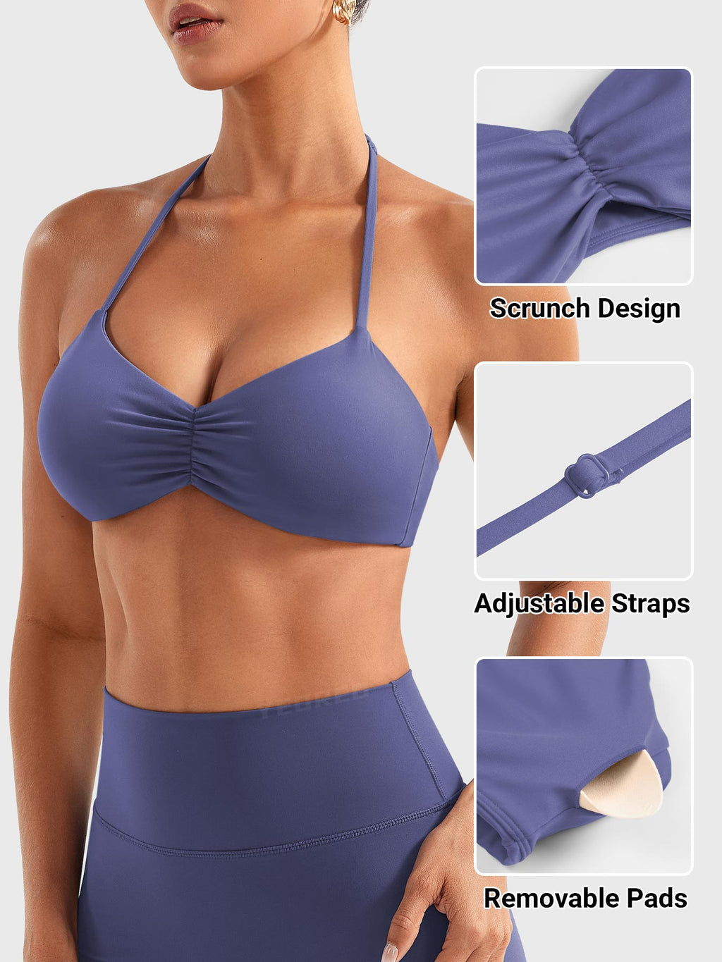 Rise & Vell Amiey Halter Yaka Sporcu Sütyeni