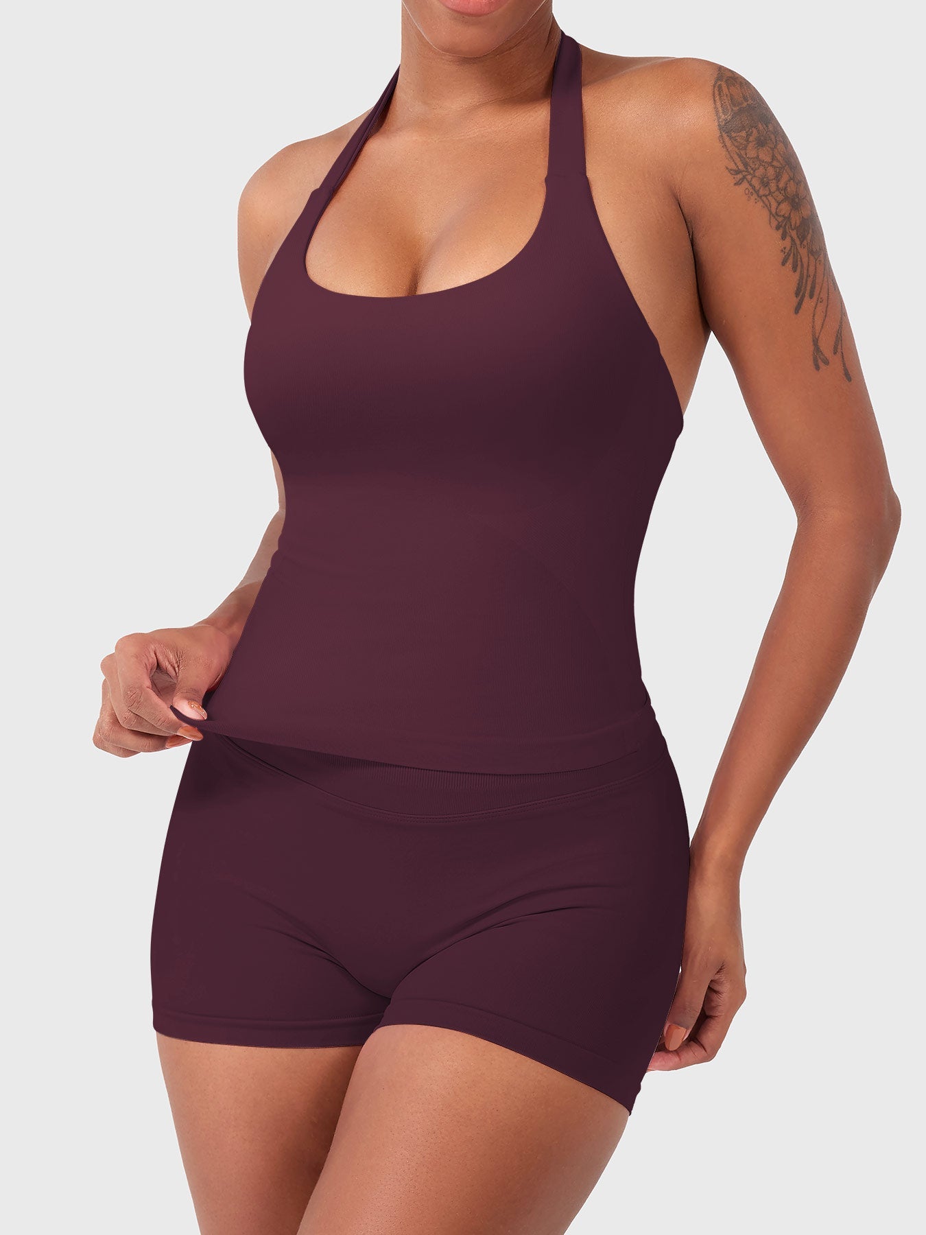 Rise & Vell Flesil Halter Yaka Yumuşak Dokulu Atlet