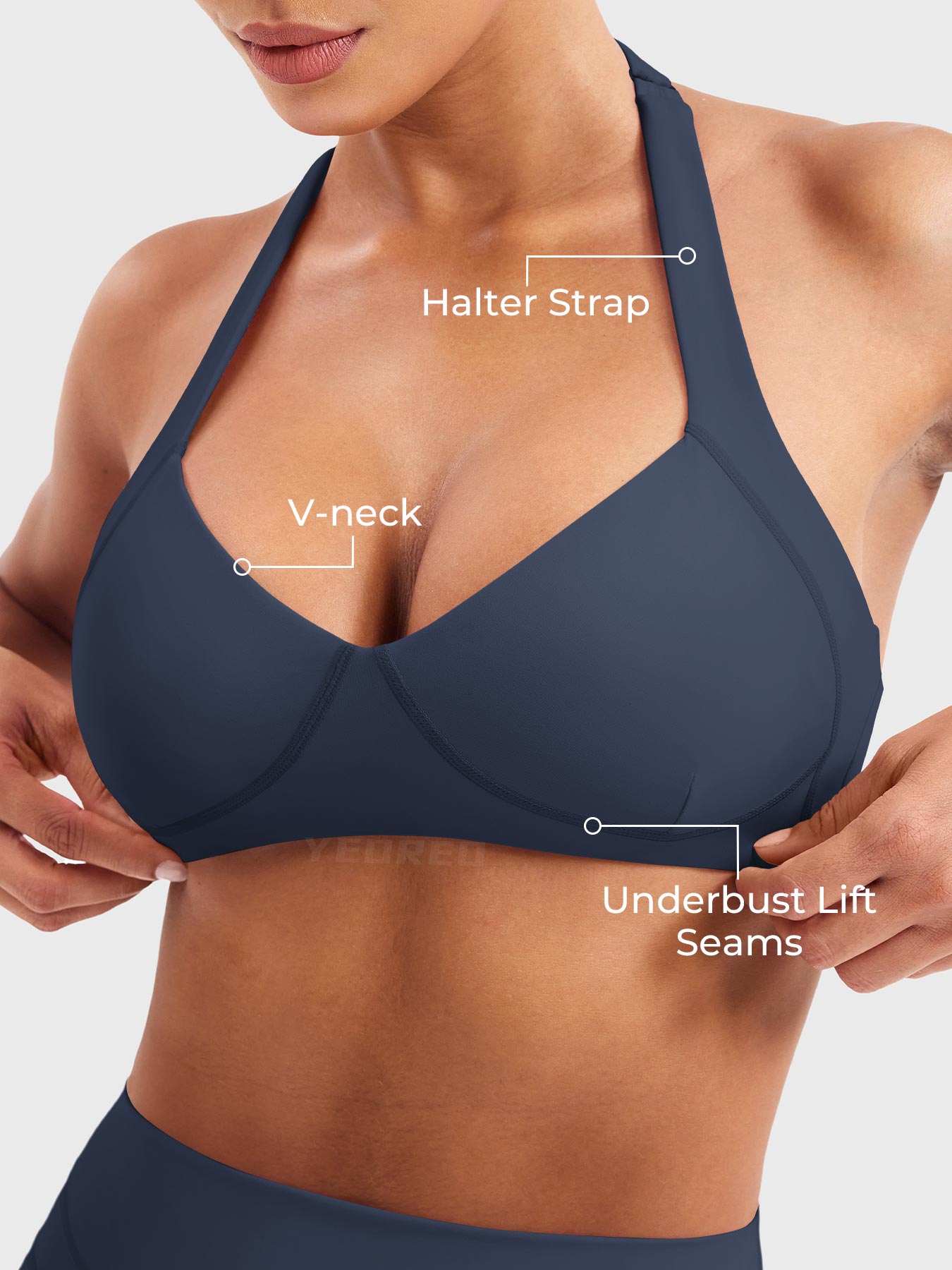 Rise & Vell Andrine Kontur Halter Sporcu Sütyeni