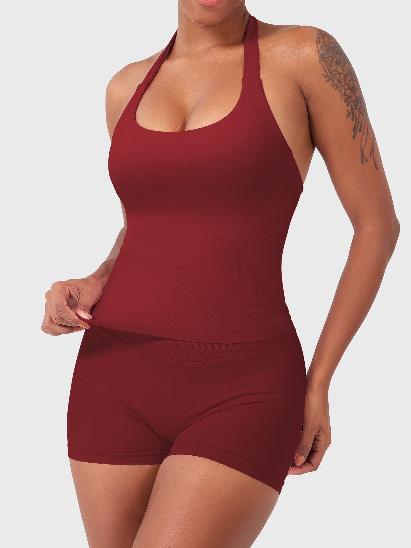 Rise & Vell Flesil Halter Yaka Yumuşak Dokulu Atlet