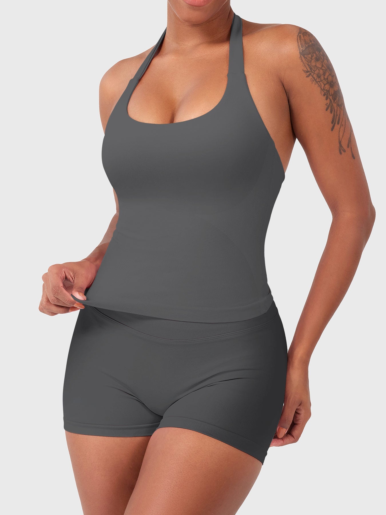 Rise & Vell Flesil Halter Yaka Yumuşak Dokulu Atlet