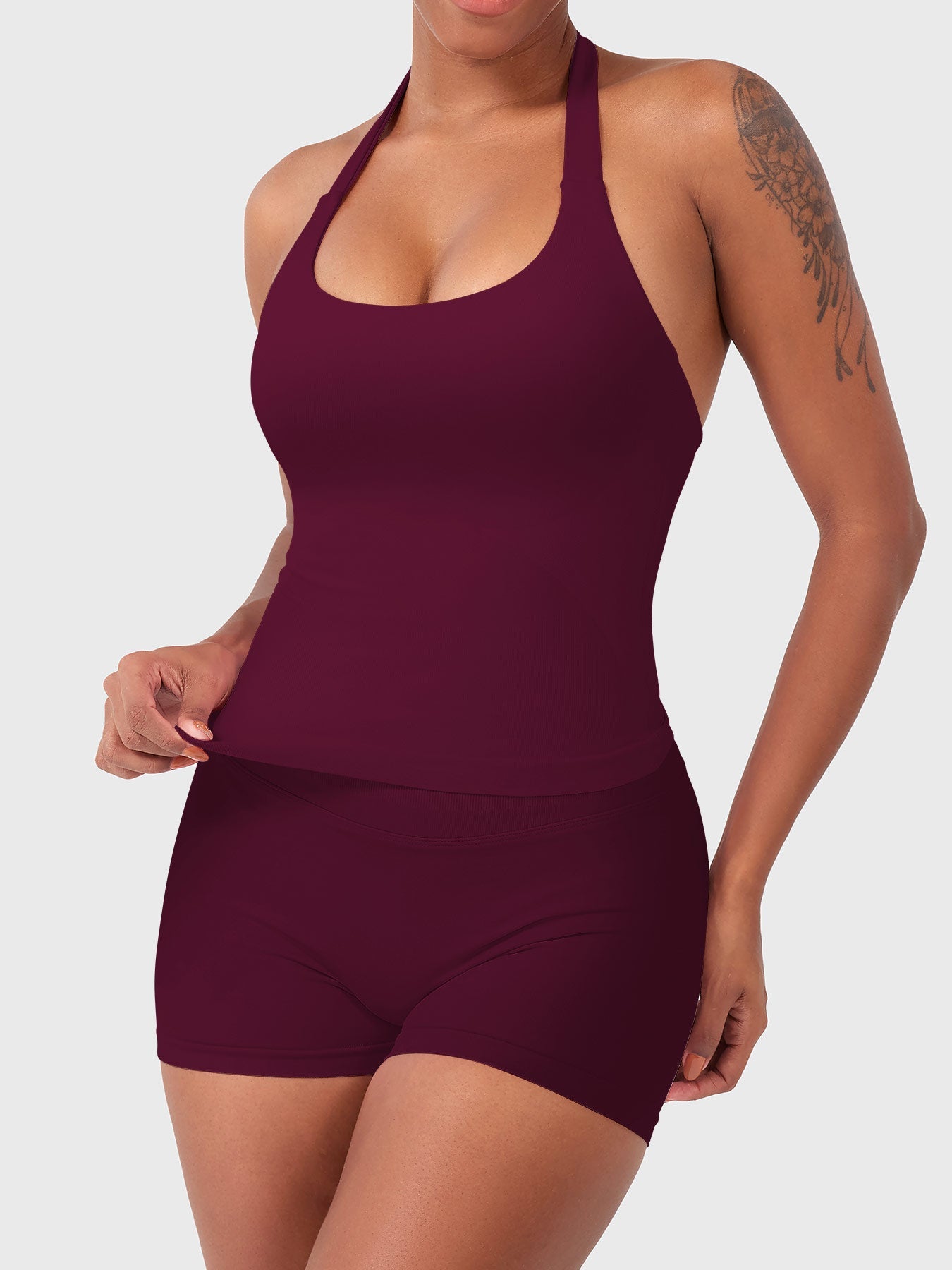Rise & Vell Flesil Halter Yaka Yumuşak Dokulu Atlet